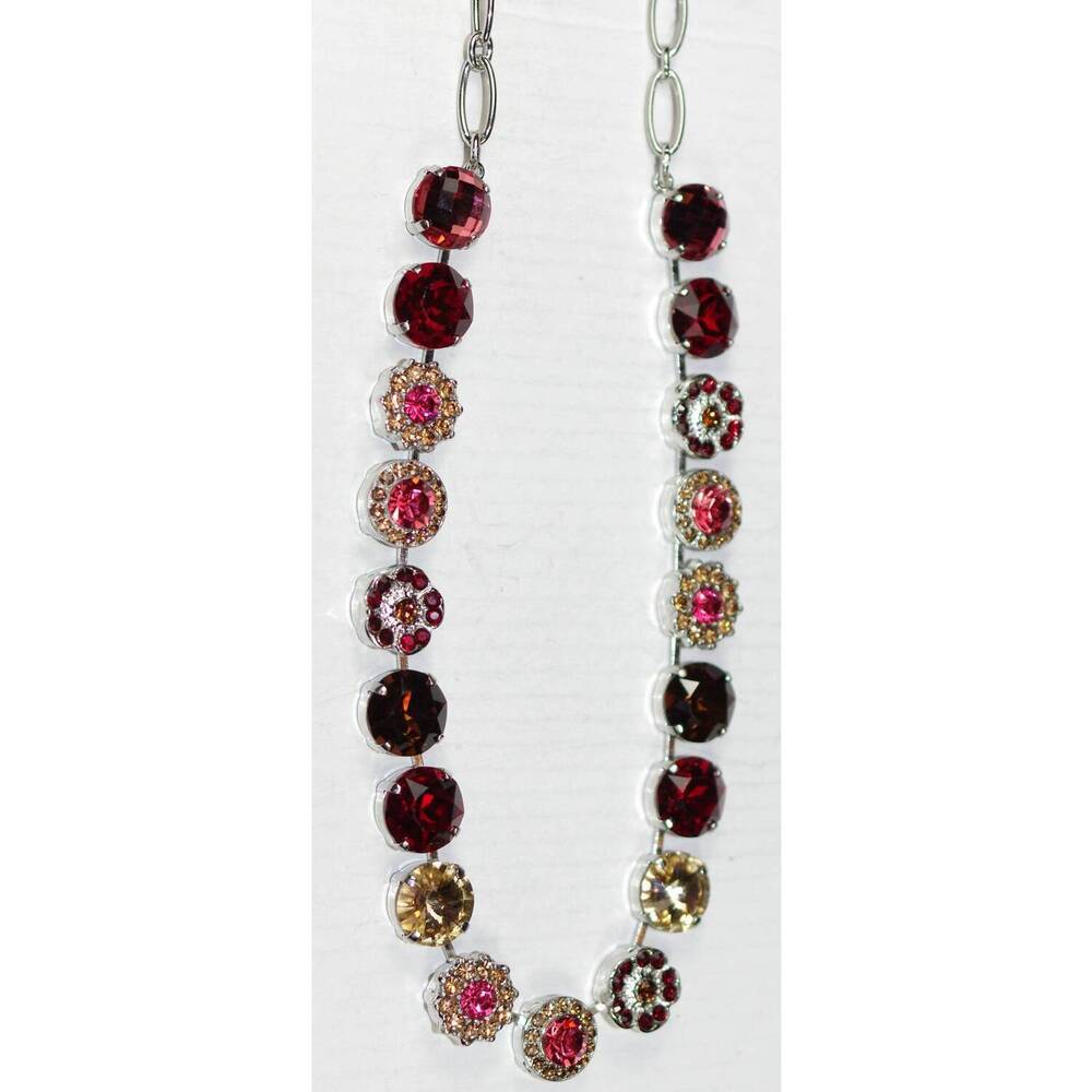 NEW MARIANA women's bonfire necklace in red/salmon